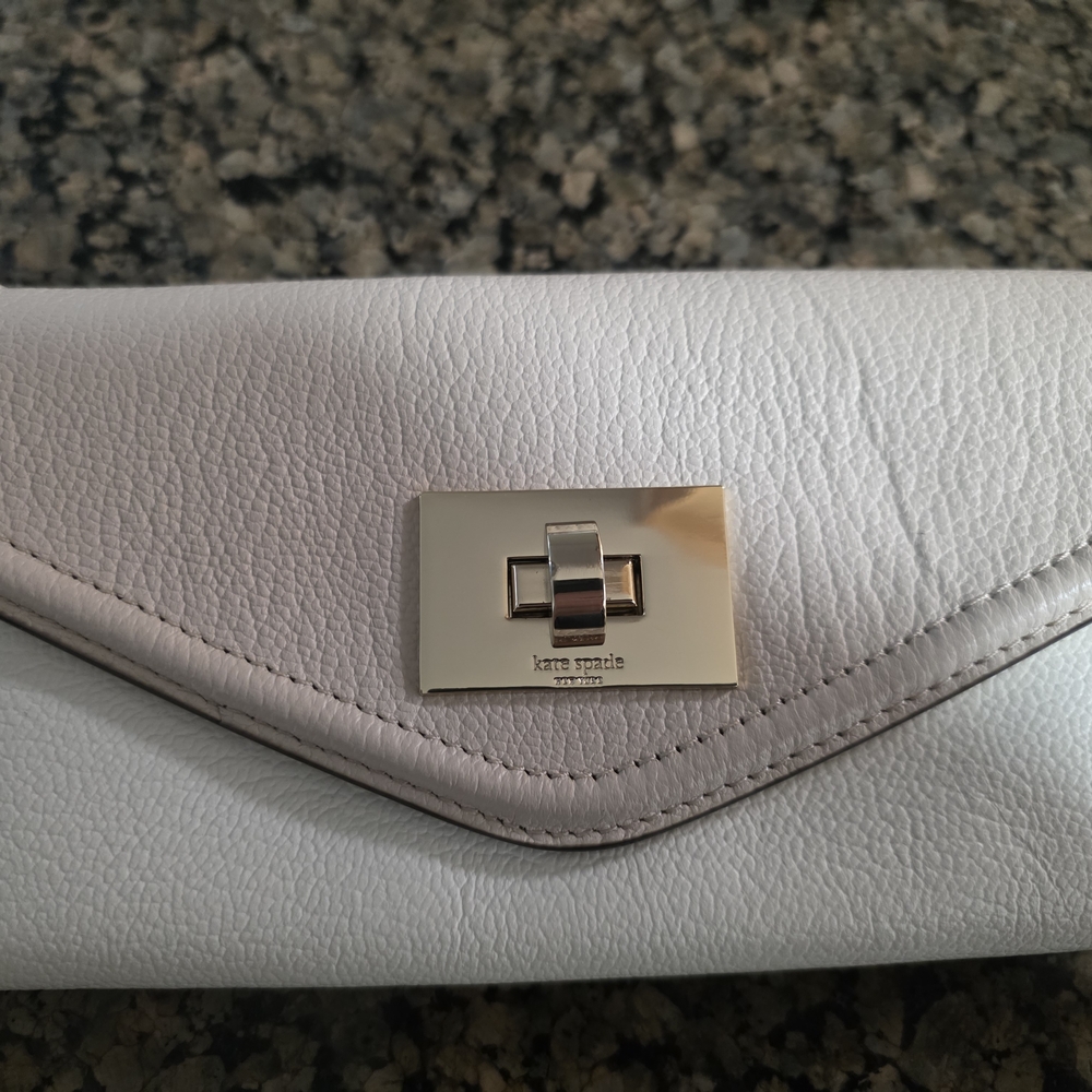 Kate Spade White Leather Clutch
